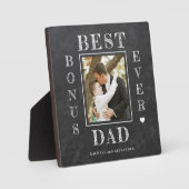 最高の賞与パパはstepdad父の日の写真 フォトプラーク (正面)