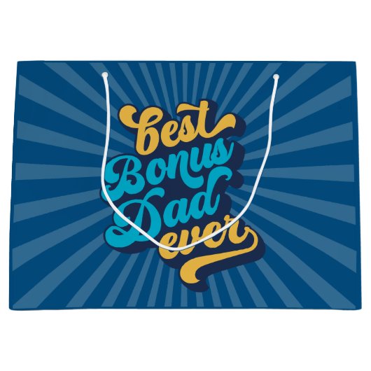 最高の賞与パパ永遠の父の日 ラージペーパーバッグ (正面)