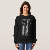 最高の賞与パパEVER AMERICAN FLAG FATHER DAY 1 スウェットシャツ (正面フル)
