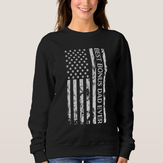 最高の賞与パパEVER AMERICAN FLAG FATHER DAY 1 スウェットシャツ (正面)