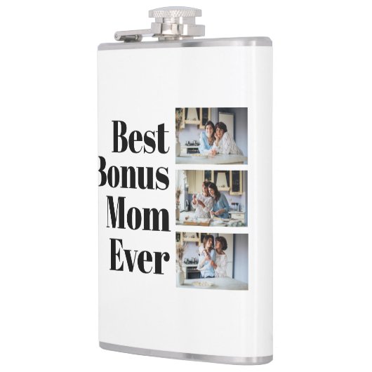 最高の賞母の日3写真コラージュ フラスク (左)