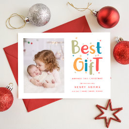 最高の贈り物がクリスマスに到着 お知らせ シーズンカード