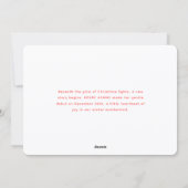 最高の贈り物がクリスマスに到着 この出産発表 シーズンカード (裏面)