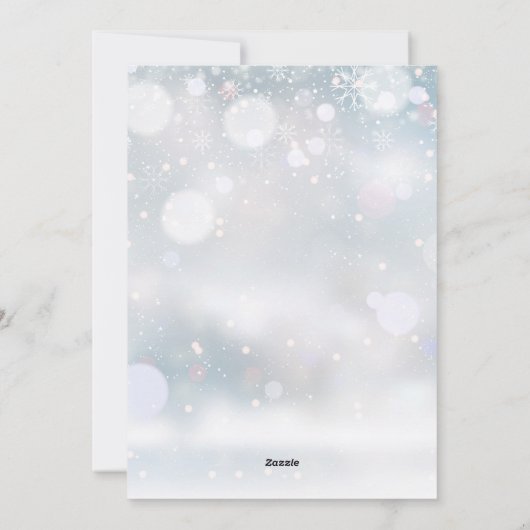 最高の贈り物のベビー写真の誕生発表 シーズンカード (裏面)