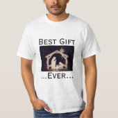 最高の贈り物はイエス・キリスト ナタビティ・スターTシャツ Tシャツ (正面)