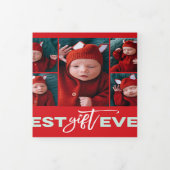 最高の贈り物10枚の写真ホリデー誕生のお知らせ 三つ折り招待状 (カバー)