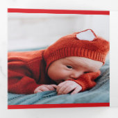 最高の贈り物10枚の写真ホリデー誕生のお知らせ 三つ折り招待状 (内部最初)