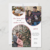 最高の贈り物3アーチ写真モダンクリスマス妊娠 シーズンカード (正面)