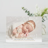 最高の贈り物4枚の写真クリスマス誕生 案内状 (スタンド正面)