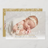 最高の贈り物4枚の写真クリスマス誕生 案内状 (正面/裏面)