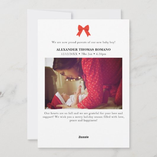 最高の贈り物 これまでのたくさんの写真を飾るホリデーカード シーズンカード (裏面)