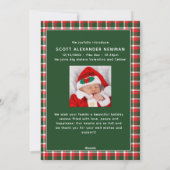 最高の贈り物 ベビー写真 フラット ホリデー カード (裏面)