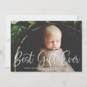 最高の贈り物 誕生のお知らせ ホリデー フォト シーズンカード (正面)