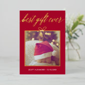 最高の贈り物 誕生写真 箔シーズンカード (立ち正面)