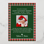 最高の贈り物 誕生写真 箔シーズンカード (裏面)