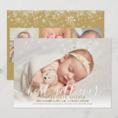 最高の贈り物 4枚の写真がついたクリスマス 誕生のお知らせ 案内状 (正面/裏面)