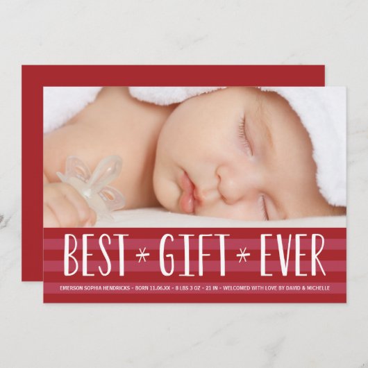 最高の贈 | 祝日の発表 シーズンカード (正面/裏面)