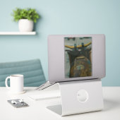 最高の車の贈り物 シール (デスク上のノートパソコン)