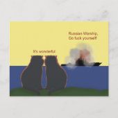 最高の軍艦の沈没ロシアのを見る ポストカード (正面)