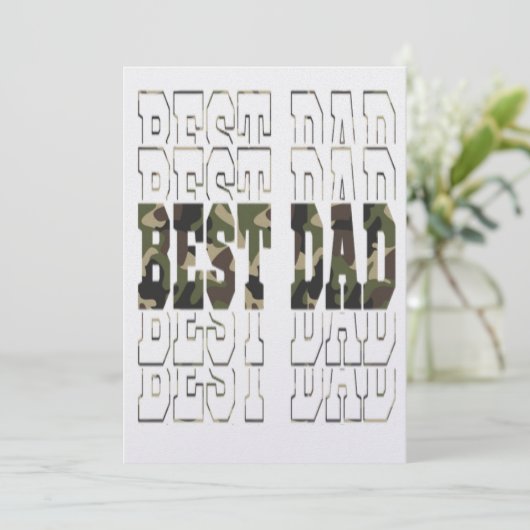 最高の軍隊パパパーソナライズされた、父のデイカード 招待状 (スタンド正面)