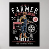 最高の農家ヴィンテージマンケーブハガキ ポスター (正面)