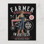 最高の農家ヴィンテージマンケーブハガキ ポストカード (正面)