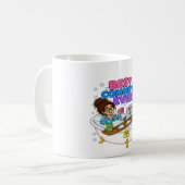 最高の通勤 楽しい在宅ワークデザイン コーヒーマグカップ (正面左)