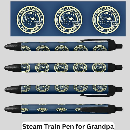 最高の遊列車蒸気機関鉄道 黒ボールペン