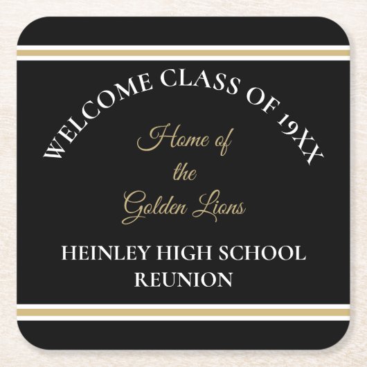 最高の選択！クラスクラシック懇親会パーティーコースター スクエアペーパーコースター (正面)