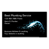 最高の配管配管配管配管工の名刺の磁石 マグネット名刺 (正面)