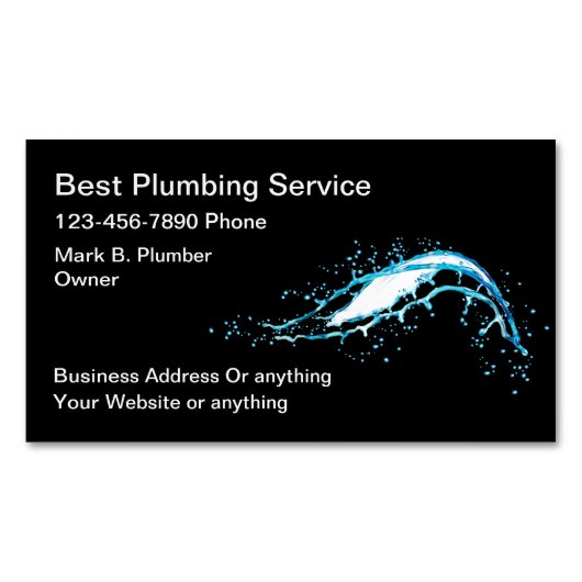 最高の配管配管配管配管工の名刺の磁石 マグネット名刺 (正面)