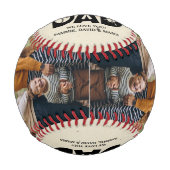 最高の野球パパが自分の写真野球を作成 野球ボール (正面)