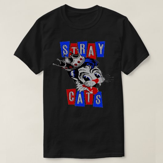 最高の野良猫ロゴの流行クラシックりTシャツ Tシャツ (デザイン正面)
