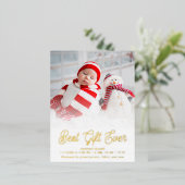 最高の金ゴールド箔生誕発表 箔シーズンポストカード (立ち正面)