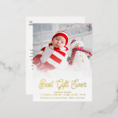 最高の金ゴールド箔生誕発表 箔シーズンポストカード (正面/裏面)