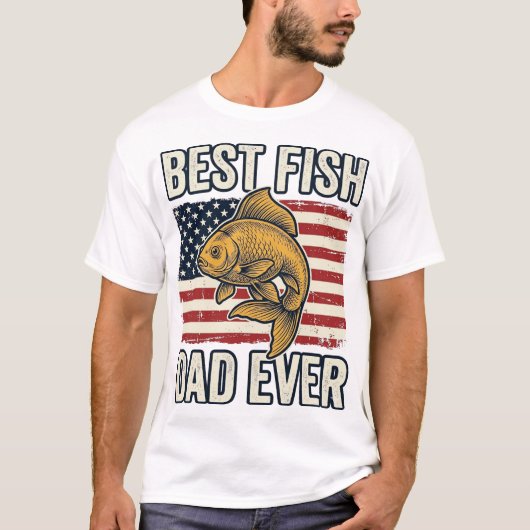 最高の釣り父さん 金魚 Tシャツ デザイン_1 (正面)