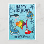 最高の釣果 誕生日 シーズンポストカード (正面)
