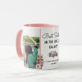 最高の銀河系の姉妹シス誕生日ギフト写真 マグカップ (正面左)