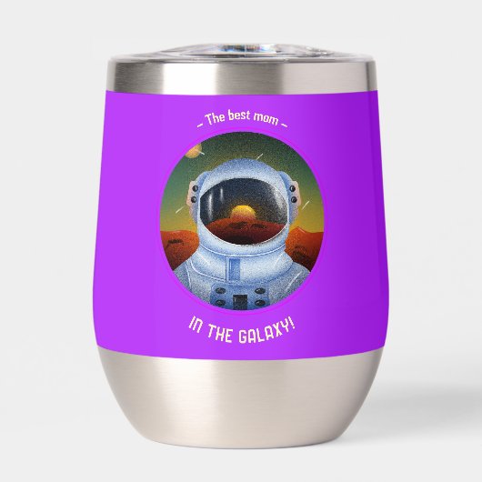 最高の銀河系の母は茎のないワインのタンブラー (正面)