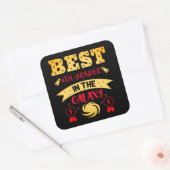 最高の銀河系第4年生おもしろい スクエアシール (封筒)