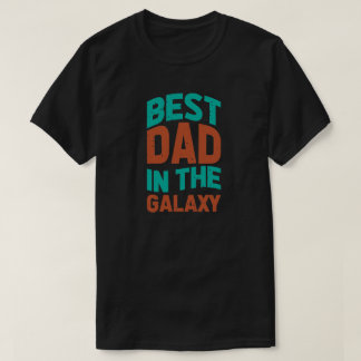 最高の銀河系誕生日又は父の日のパパ Tシャツ
