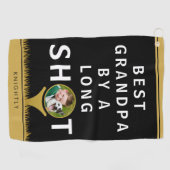 最高の長写しのおじいちゃんパーソナライズされた ゴルフタオル (横)