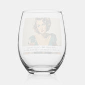 最高の離れおもしろいレトロ50sことわざ ステムなしワイングラス (裏面)