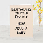 最高の離婚の願い カード (黄色い花)