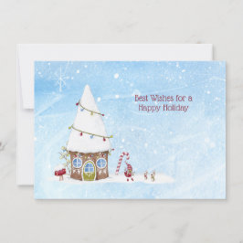 最高の願いを込めた ホリデーシーズン 妖精の家 オーダーメイド カード