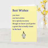 最高の願い – おもしろい良い詩 カード (黄色い花)