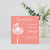 最高の願い！コーラルSweet sixteen招待状 招待状 (スタンド正面)