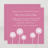 最高の願い！リハーサルディナー招待状(明るい赤紫色) 招待状 (正面/裏面)