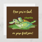 最高の願い – 戻る足 – すぐに言葉を得る サンキューカード (正面/裏面)