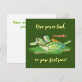 最高の願い – 戻る足 – すぐに言葉を得る サンキューカード (正面/裏面)